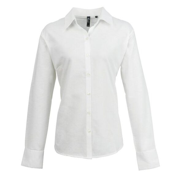 Premier Womens/Ladies Signature Oxford Long Sleeve Office/Formal Shirt/Blouse / - Picture 1 of 6